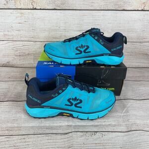 Salming Trail 6 Women's 6.5 Trail Running Shoes Light Blue Navy
